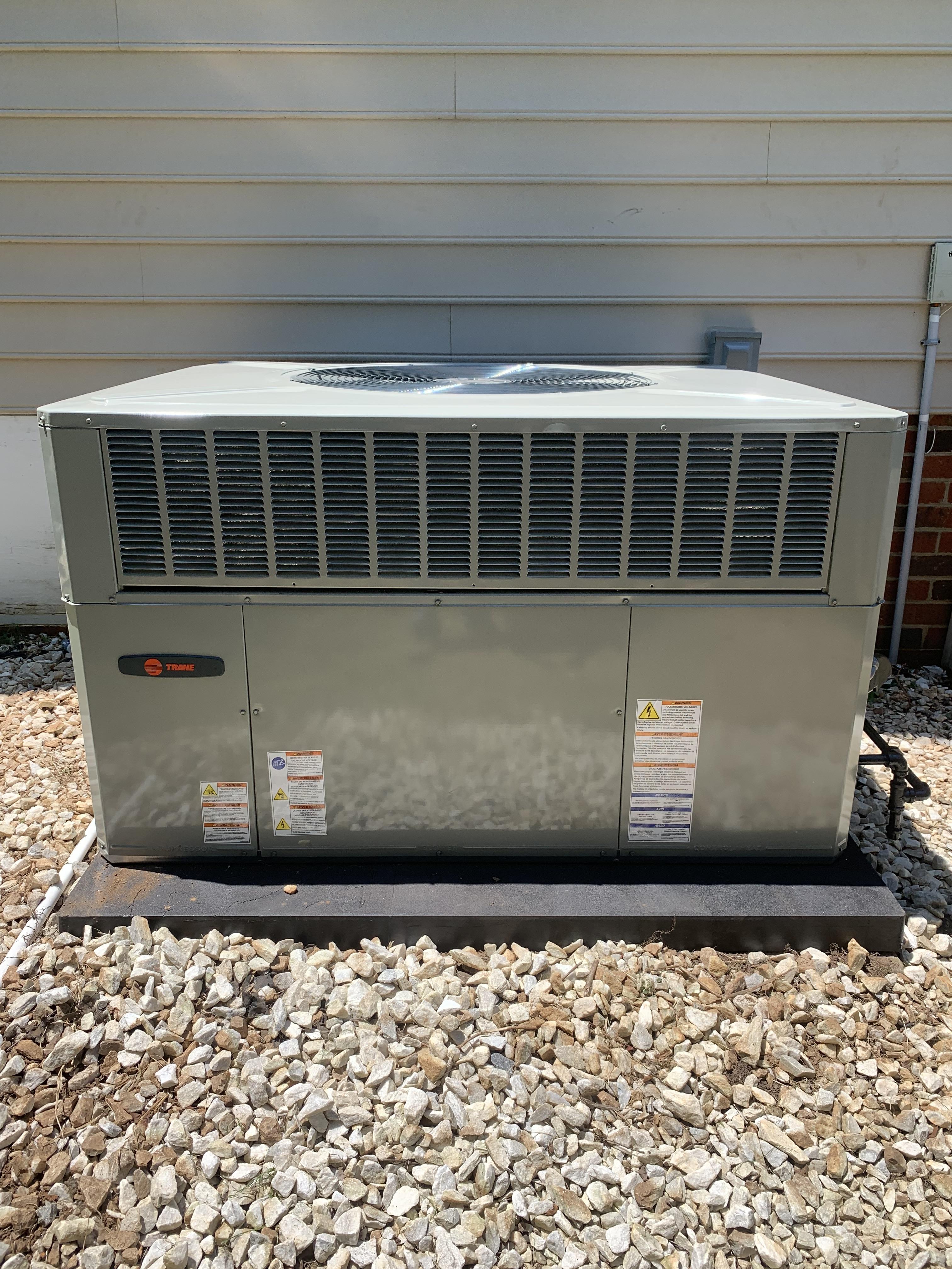 Trane gas pack installation - 15 seer - 3 ton